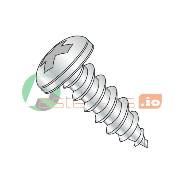 Newport Fasteners Sheet Metal Screw, #12 x 2-3/4 in, Zinc Plated Steel Pan Head Phillips Drive, 1000 PK 878874 - main